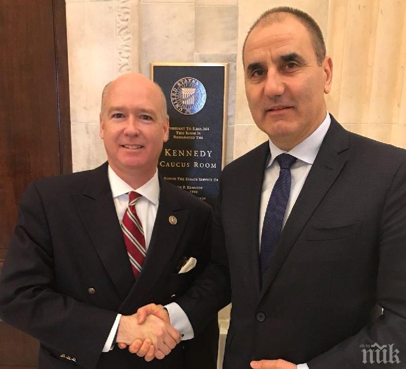 Цветан Цветанов проведе срещи във Вашингтон с американски конгресмени и европейски депутати