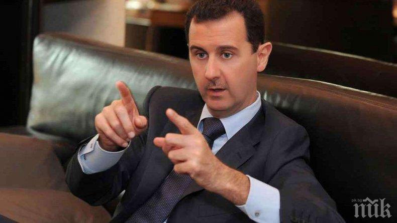 Асад играе тайно срещу Ердоган, помага на кюрдите
