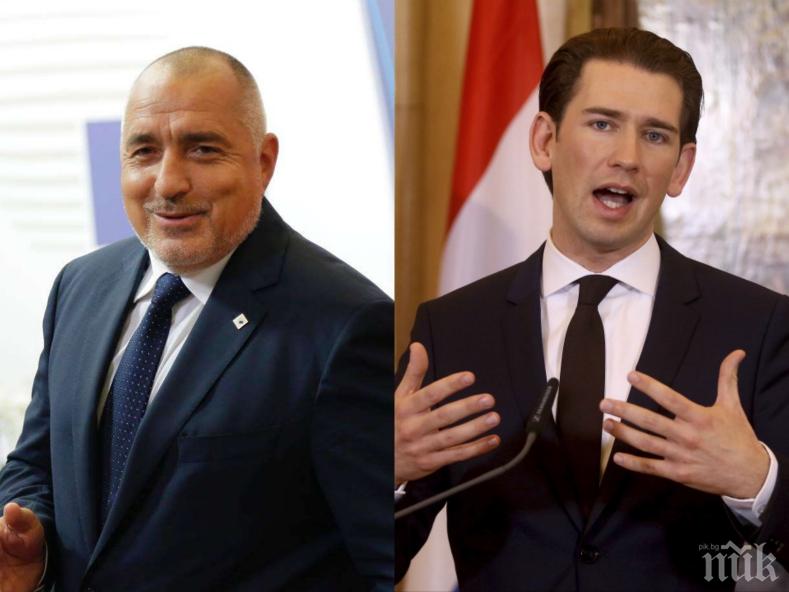 Премиерът Борисов с поредна важна среща, приема канцлера на Австрия Себастиан Курц