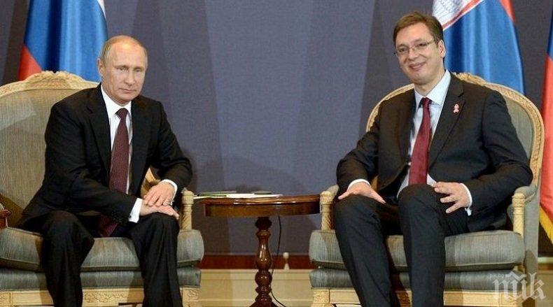 ОФИЦИАЛНО! Президентът на Сърбия кани Владимир Путин да посети Белград