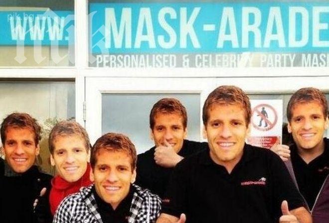 Феновете на Астън Вила на мач с 3000 уникални маски на Стилиян