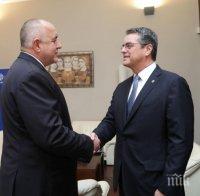 Премиерът Бойко Борисов се срещна с генералния директор на СТО Роберто Азеведо