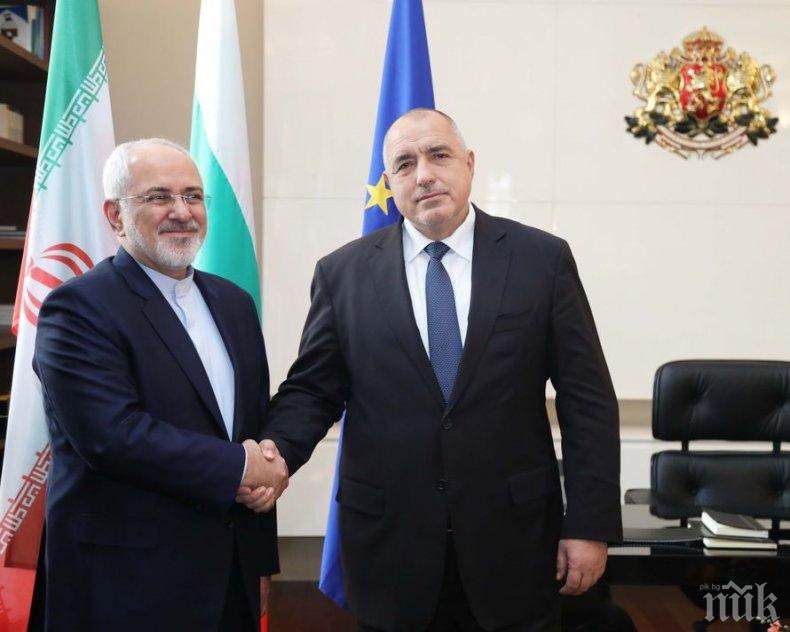 ПЪРВО В ПИК! Борисов проведе важна среща с външния министър на Иран (СНИМКИ)