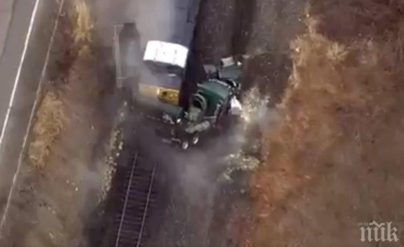ТЕЖЪК ИНЦИДЕНТ! Влак с гориво помете цистерна със солна киселина в САЩ, има ранени и евакуирани (ВИДЕО)