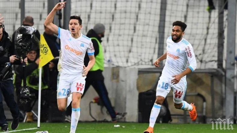 Олимпик (Марсилия) попиля Атлетик, спорна дузпа запази надеждите на баските