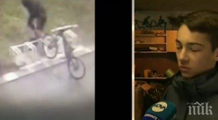 ученик половин година сам сглобява колело откраднаха втория ден