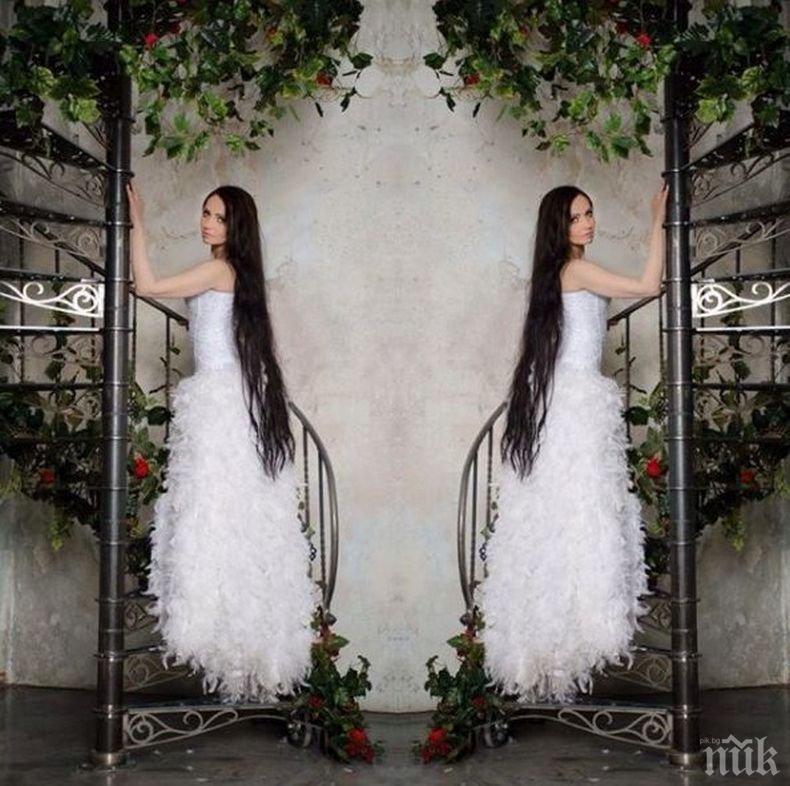 Руската Рапунцел си отгледа 152-сантиметрова коса (СНИМКИ)