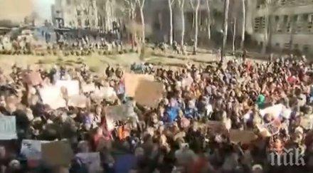 протест американски ученици пореден път поискаха промени законите притежание оръжие