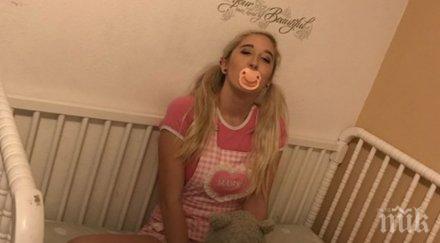 звезда нета годишна носи памперси цоца биберон гука бебе снимки