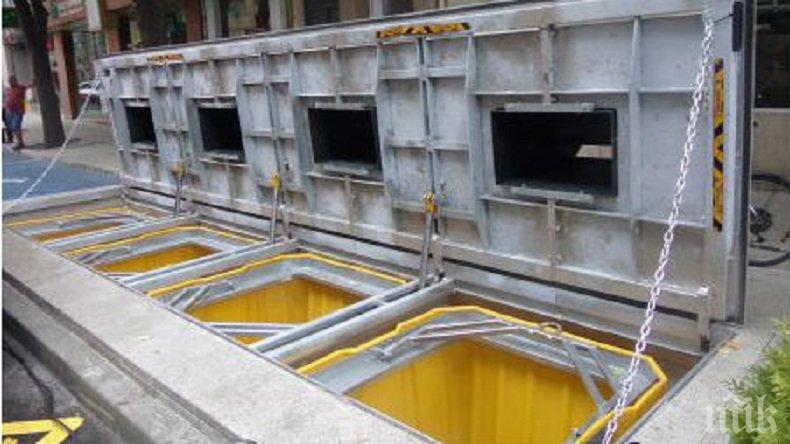 Иновация! Слагат още подземни контейнери в Пловдив