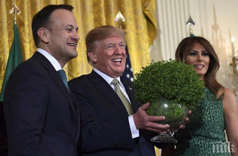Ирландският премиер подари детелини на семейство Тръмп