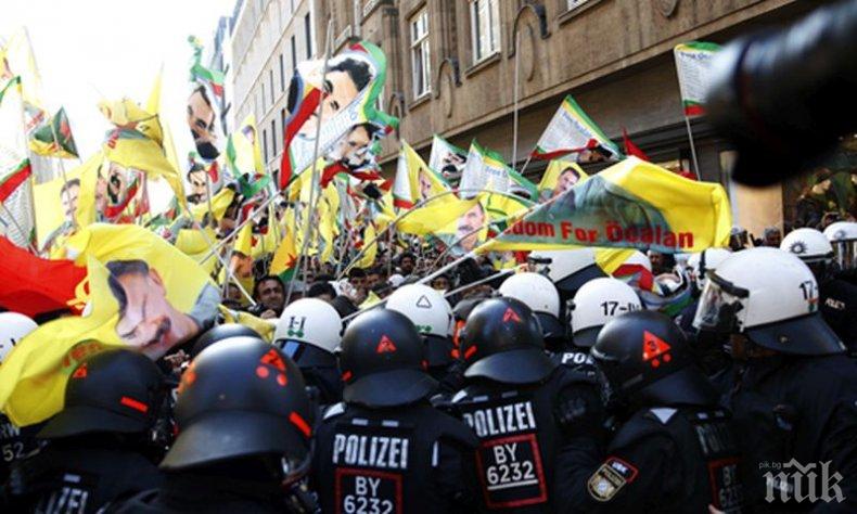 Трима арестувани на многохиляден кюрдски протест в Германия