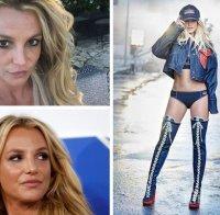 Горещо тяло! Бритни Спиърс взриви социалните мрежи със снимки за рекламна фотосесия за джинси