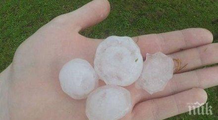 стихия градушка ледени парчета размерите топка голф удари щата алабама