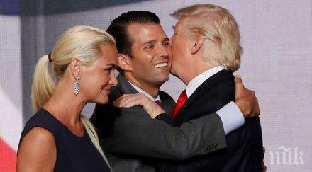 доналд тръмп младши изневерявал съпругата певица
