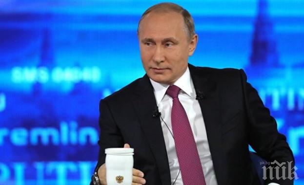 Путин благодари на привържениците си за победата на президентските избори
