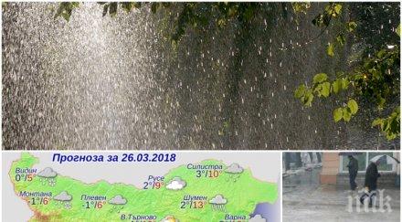 капризи времето температурите скачат дъжд поледици развалят понеделника