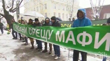 смях отразява измислен протест зелените души