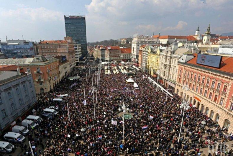Хиляди хървати се вдигнаха на бунт срещу Истанбулската конвенция