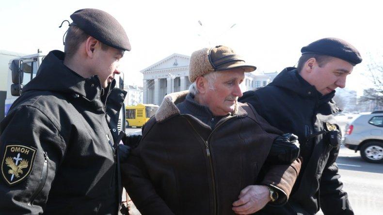 Масови арести по време на опозиционен митинг в Беларус