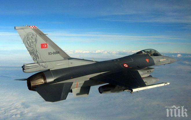 Изтребител Ф-16 се разби в Турция (ВИДЕО)