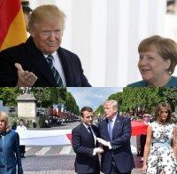 НА ВИСОКО НИВО! Тръмп съгласувал търговските мерки срещу Китай с Меркел и Макрон