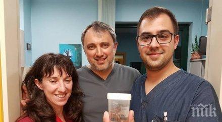 извадиха безкръвно огромен камък стомаха старица снимка