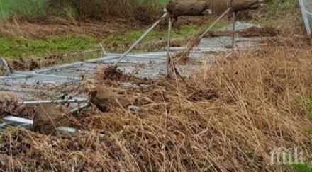 гранични полицаи военни охраняват участъка падналата ограда българо турската граница