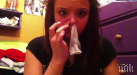 безумен тренд новата мания тийнейджърите повярвате вдишват носа видео