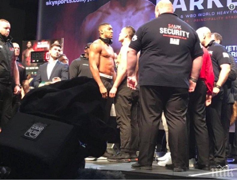 БИТКА НА ТИТАНИТЕ! Джошуа свалил близо 6 килограма от последната си среща, пак е по-тежък от Паркър