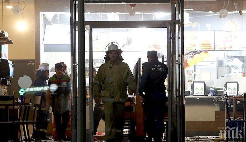 Изписват почти всички пострадали при взрива в ресторанта в Ереван днес