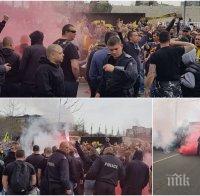 ЖЪЛТО-ЧЕРНА НЕПРИМИРИМОСТ! Хиляди фенове на Ботев блокираха булевард 
