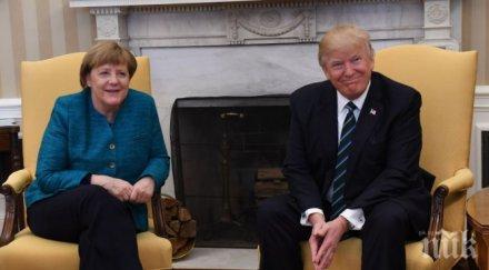 тръмп срещне меркел