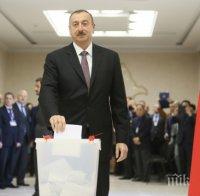 Четвърти мандат! Илхам Алиев е преизбран с близо 90 процента за президент на Азербайджан