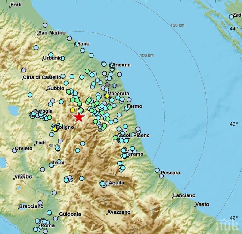 Земетресение разлюля Италия