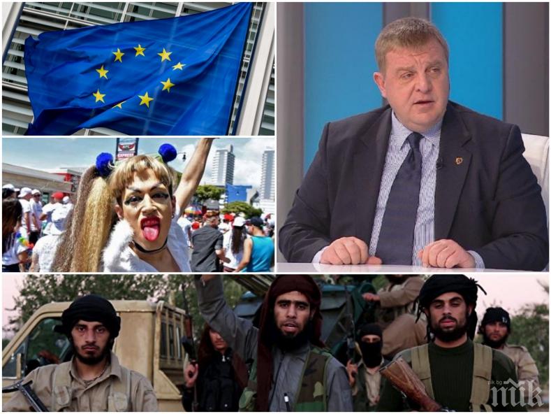ГОРЕЩО! Вицепремиерът Каракачанов се ядоса на ЕС: Радикалният ислям настъпва, а се занимаваме с размера на краставиците