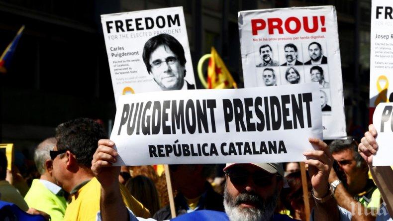 Хиляди излязоха на протест за независимостта на Каталуния