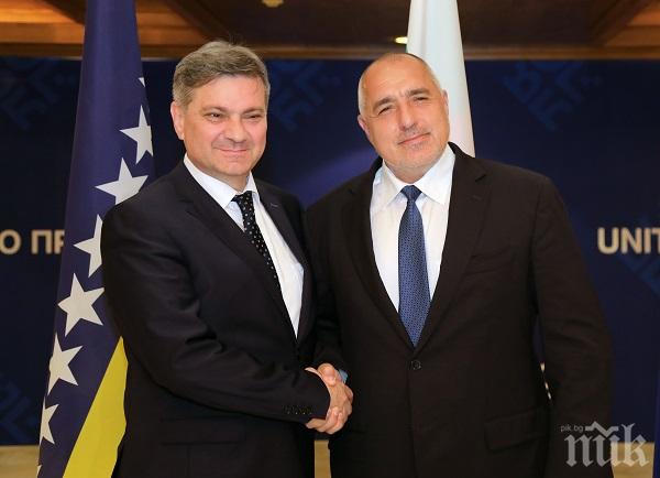 ПЪРВО В ПИК! Борисов посрещна председателстващия Съвета на министрите на Босна и Херцеговина Денис Звиздич