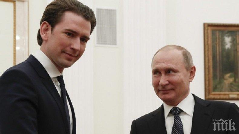 Австрийският канцлер и Путин обсъдиха ситуацията в Сирия