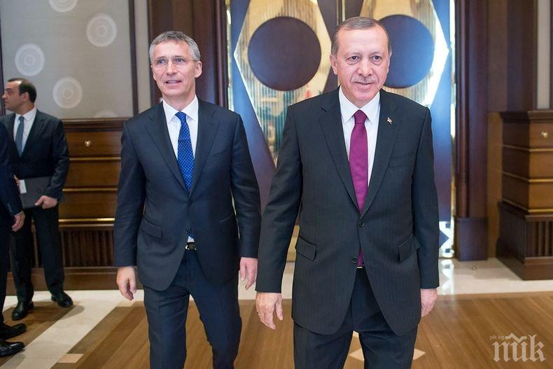 На четири очи! Президентът на Турция и генералния секретар на НАТО разговаряха над два часа в Анкара