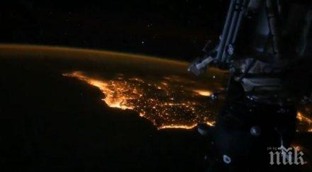 космонавтите международната космическа станция борят котления камък