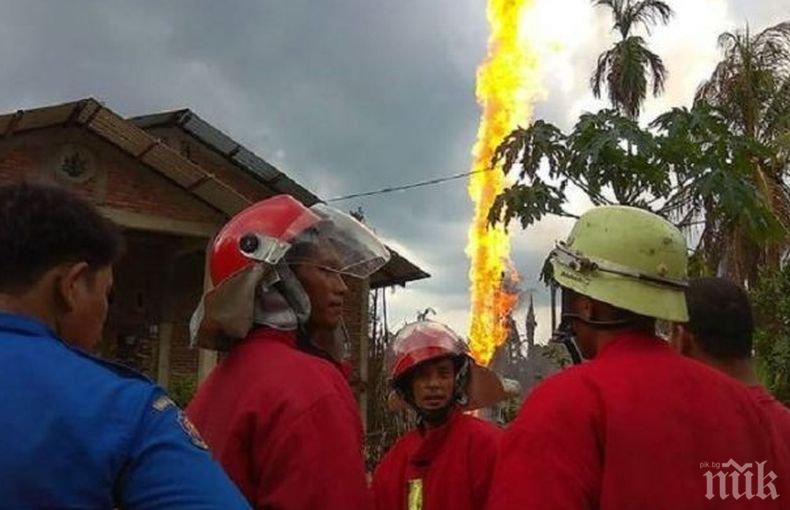 Ужас! Броят на жертвите при пожара на нефтен кладенец в Индонезия  достигна 18 души