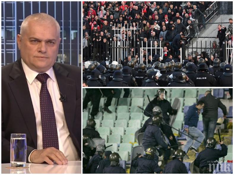 ЕКСПЕРТНО МНЕНИЕ! Министър Валентин Радев категоричен: Полицията трябва да излезе от стадионите
