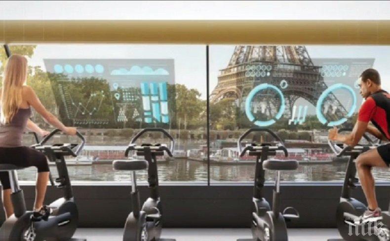 УНИКАЛНО! Строят плаващ фитнес по Сена (ВИДЕО)