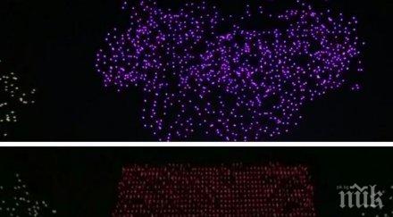 гинес 374 дрона озариха небето древен китайски град