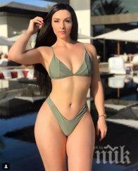 фитнес блогърка пищни форми разби инстаграм снимки