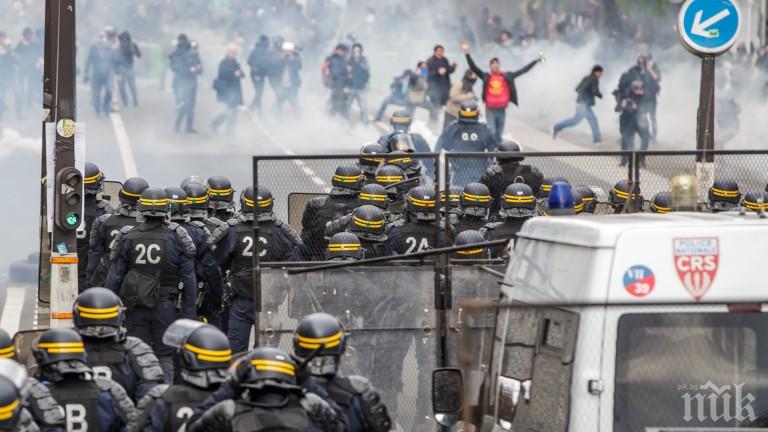Над 200 парижани зад решетките след първомайския протест