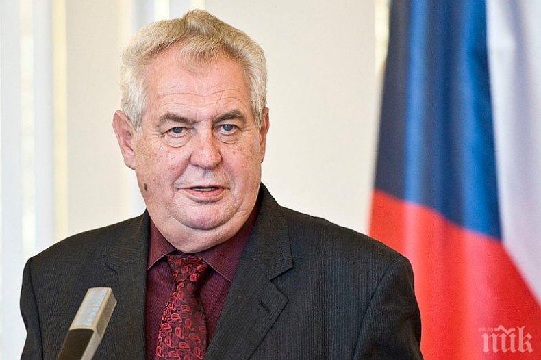 Чешкият президент призна, че в страната се е произвеждал „Новичок“
