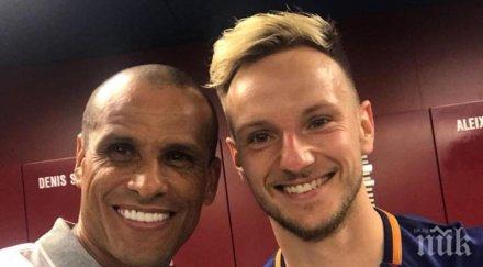 легендата ривалдо пристигна софия гледа финала левски славия