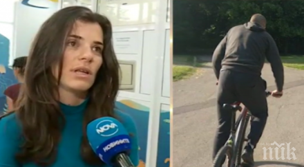 белезници задържаха колоездача южния парк счупил крачето момиченцето минал корема детето